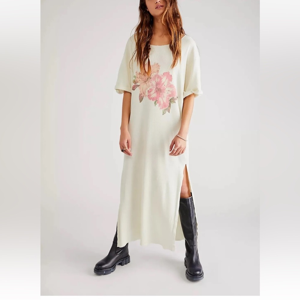 Nwot Free People x Vintage Souls Hibiscus Maxi
